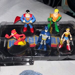 DC Comics Superhero Action Figures - Red, Blue, Green